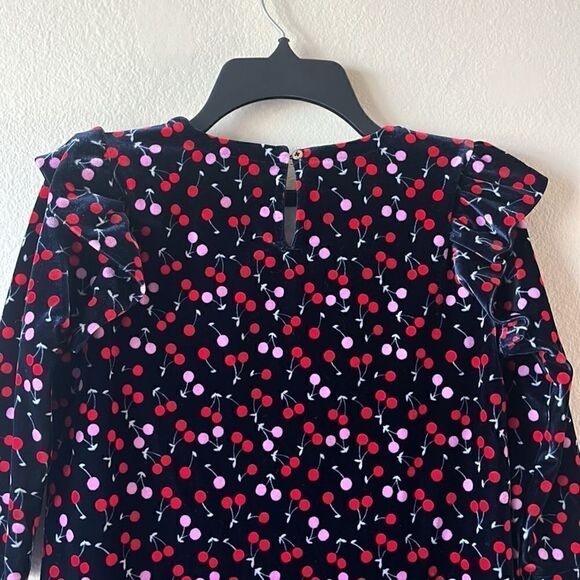 J Crew Crewcuts Velvet Cherries Shift Dress - Picture 9 of 14